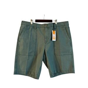 Timberland Shorts Mens 38 Green Relaxed Fit Utility Pocket Outdoor Casual New